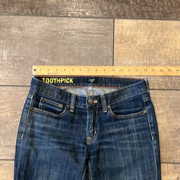 J.Crew Women's Toothpick Jean Dark Wash Size 4 - Picture 3 of 7